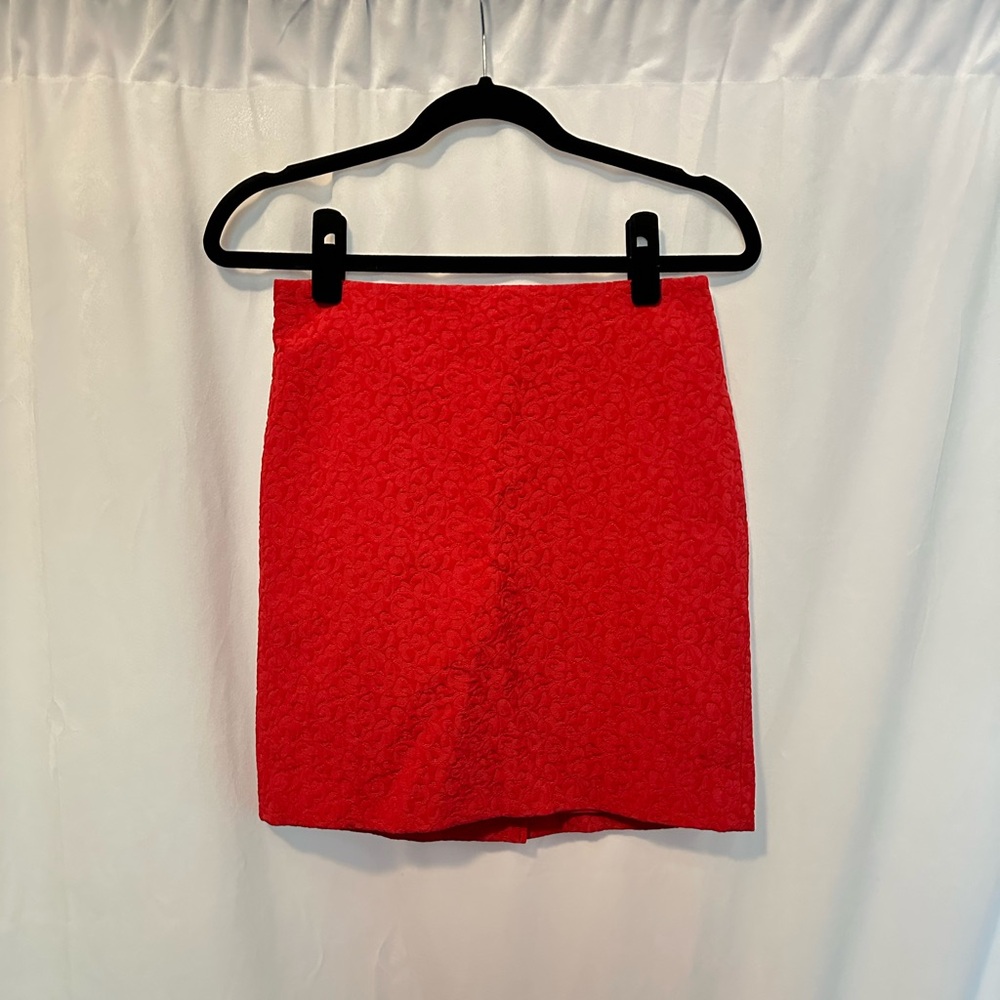 Red Brocade Skirt